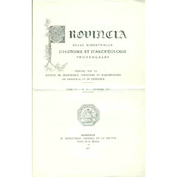 PROVINCIA. Revue Bimestrielle d'Histoire et d'archéologie...
