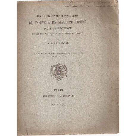 Sur la prétendue restauration du pouvoir de Maurice Tibère dansn...