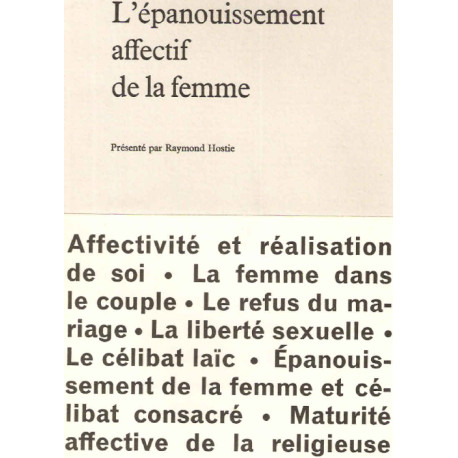 L'epanouissement affectif de la femme