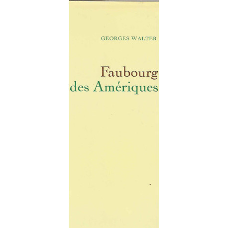 Faubourg des Amériques