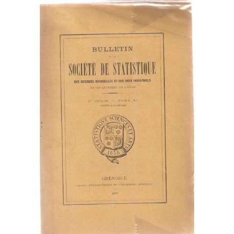 Bulletin de la Société statistique des Sciences Naturelles et des...