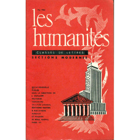 Les Humanités. Classes de Lettres.Sections modernes