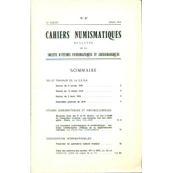 Cahiers Numismatiques . Bulletin de la Société d'études...