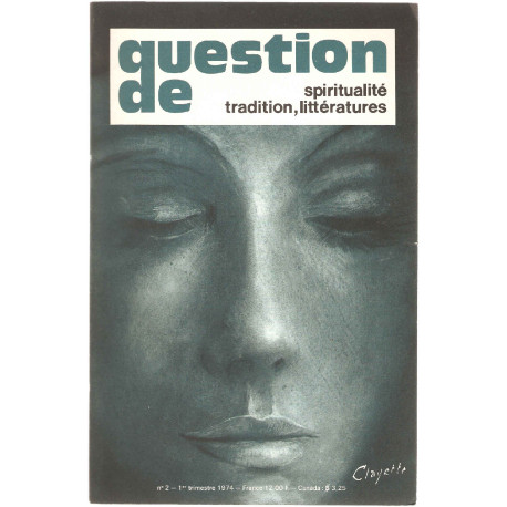 Question de Spiritualité tradition littératures.No 2