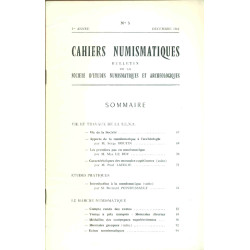 Cahiers Numismatiques . Bulletin de la société d'études...