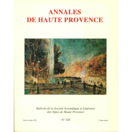 Annales de Haute Provnece.Bulletin de la Société Scientifique et...