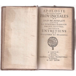 Apologie des lettres Provinciales de Louis de Montalte contre la...