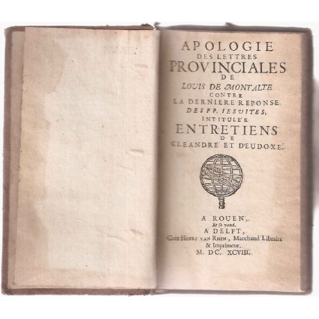 Apologie des lettres Provinciales de Louis de Montalte contre la...