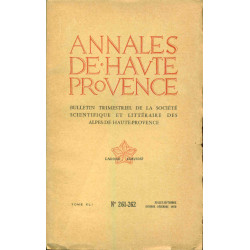 Annales de Haute-Provence . Bulletin trimestriel de la société...