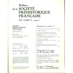 Bulletin de la Société Préhistorique Française . Tome 75.No 7