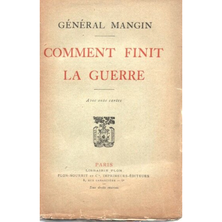 Comment finit la guerre