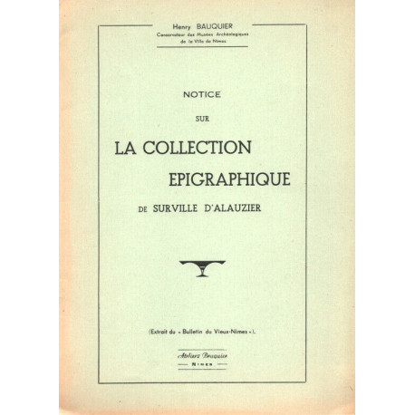 La Collection Epigraphique de Surville d'Alauzier