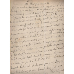 Manuscrit autographe : le flot qui monte