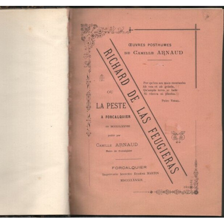 Richard de Las Feugièras ou La Peste à Forcalquier en 1478