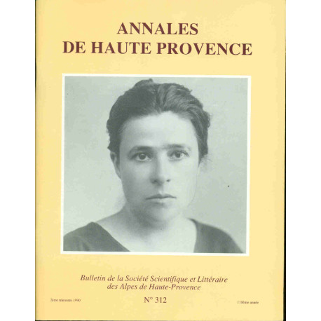 Annales de Haute-Provence . Maria BORELY 1890N -1963 . bulletin de...