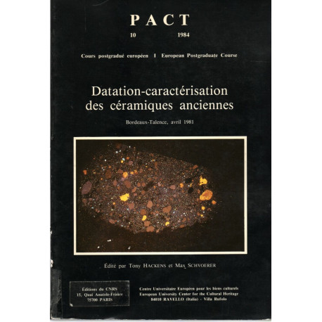 Pact 1984 datation-caracterisation des ceramiques anciennes