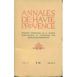Annales deHaute-Provence. Bulletin trimestriel de la Société...
