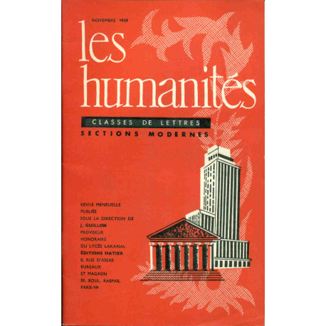 Les Humanités .Classes de Lettres. sections Modernes . No 2 ....