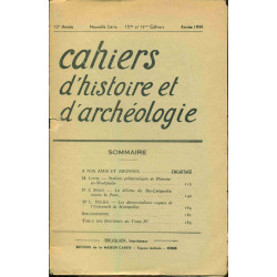 Cahiers d'histoire et d'Archéologie . 15eme et 16eme cahiers . 12e...