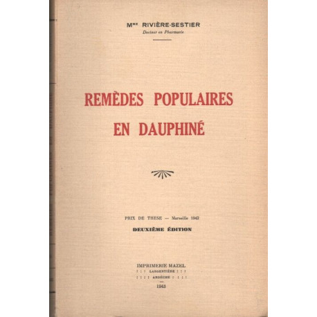 Remèdes Populaires en Dauphiné