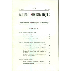 Cahiers numismatiques .Bulletin de la société d'Etudes...