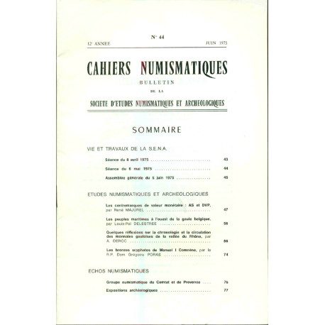 Cahiers numismatiques .Bulletin de la société d'Etudes...