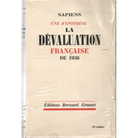 Une hypothèse de la Dévaluation Française de 1936