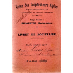 Union des Coopérateurs Alpins . Société Coopérative à personnel et...