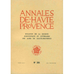 Annales de Haute-Provence . Bulletin de la société scientifique et...
