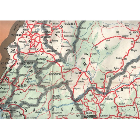 Carte du Cameroun . Tirage de Novembre 1954