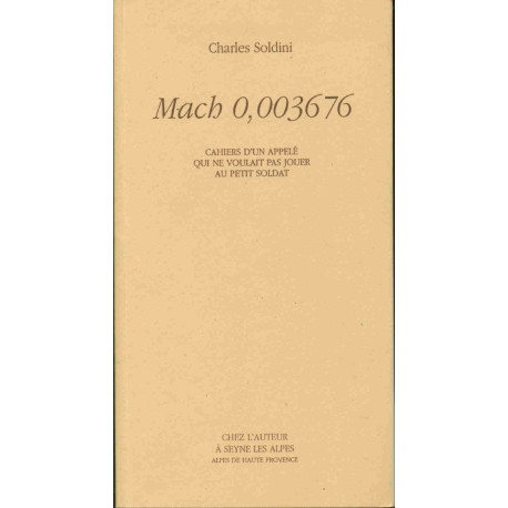 Mach 0 003676.Cahiers d'un Appelé qui ne voulait pas jouer au...