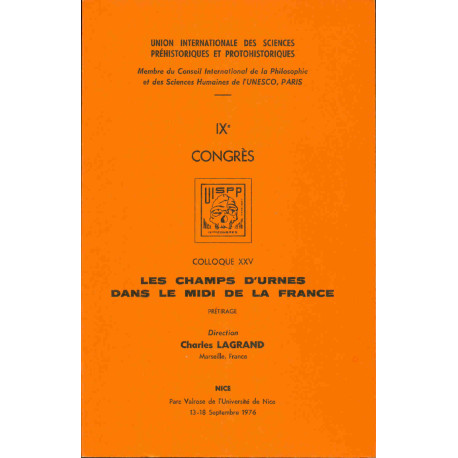 Les champs d'Urnes dans le Midi de la France.Colloque XXV.Prétirage