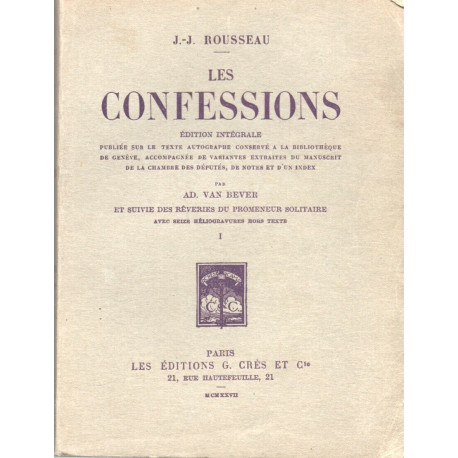 Les confessions tomes 1 2 et 3