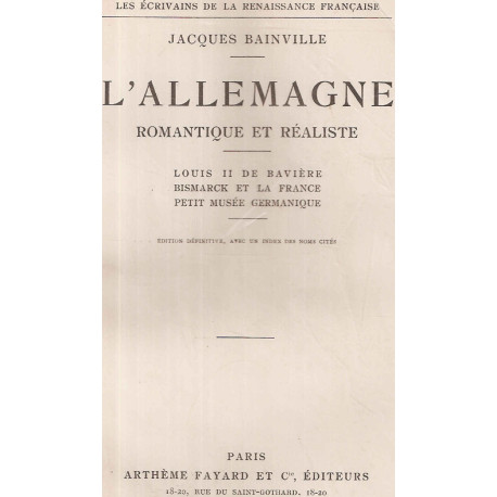 L'allemagne romantique et réaliste
