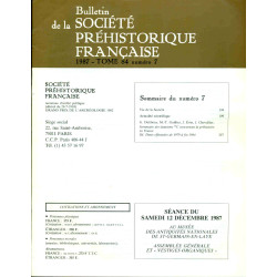 Bulletin de la société préhistorique française.Tome 84.numéro 7