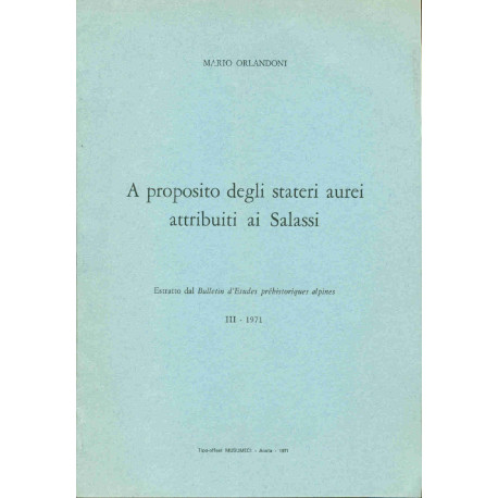 A proposito degli stateri aurei attribuiti ai Salassi