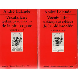 Vocabulaire technique et critique de la philosophie 2 volumes