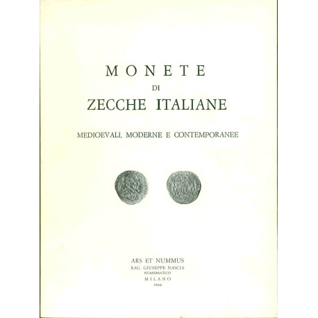 Monete di Zecche Italiane.Mediovali moderne e contemporanee