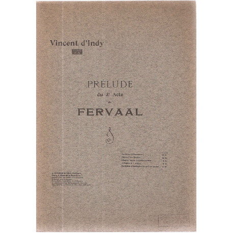 Prélude du 3e acte de Fervaal