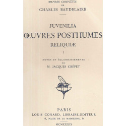 Juvenilia.Oeuvres posthumes Reliquae.I