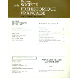 Bulletin de la société préhistorique française.tome 84.Numéro 3